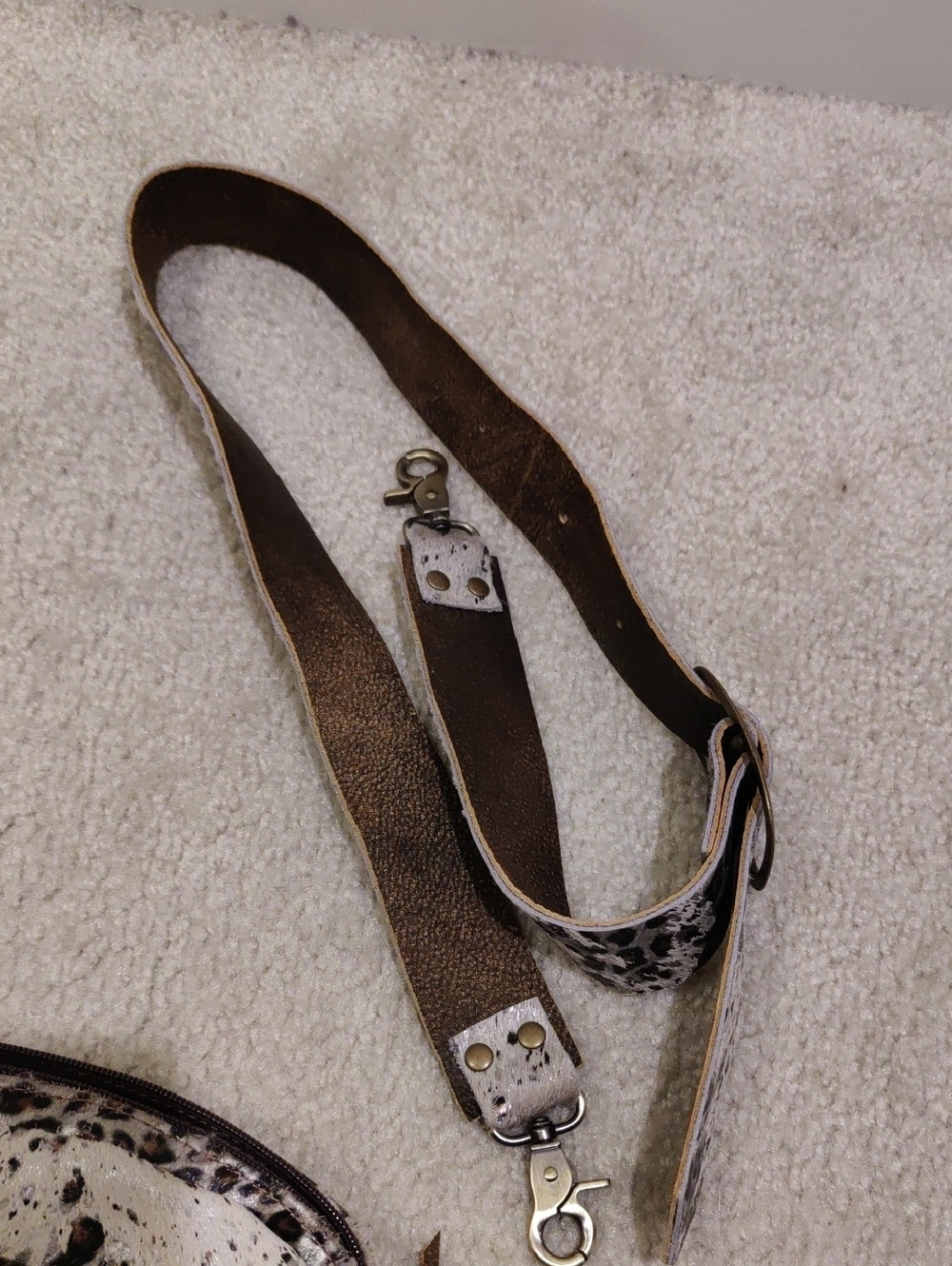 Keep It Gypsy Leopard Print Crossbody Belt Bag  Western-style upcycled LV Patch - Picture 9 of 16